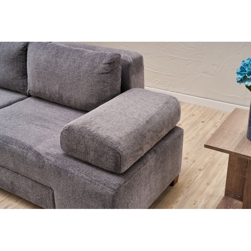3-Seat Sofa-Bed Perenna Chenille - Grey Grey