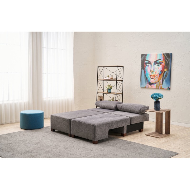 3-Seat Sofa-Bed Perenna Chenille - Grey Grey