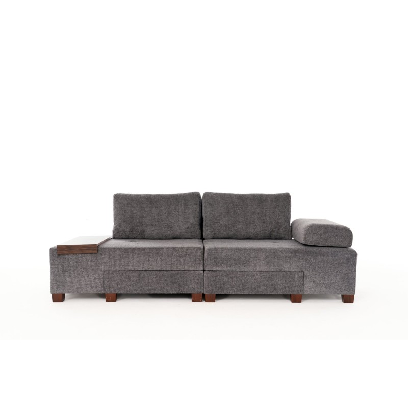 3-Seat Sofa-Bed Perenna Chenille - Grey Grey