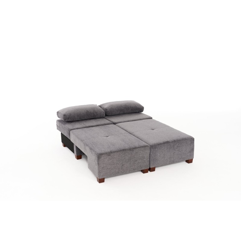 3-Seat Sofa-Bed Perenna Chenille - Grey Grey