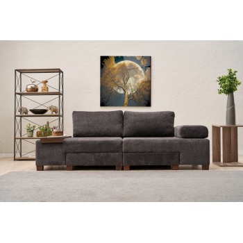 3-Seat Sofa-Bed Perenna Chenille - Anthracite Anthracite