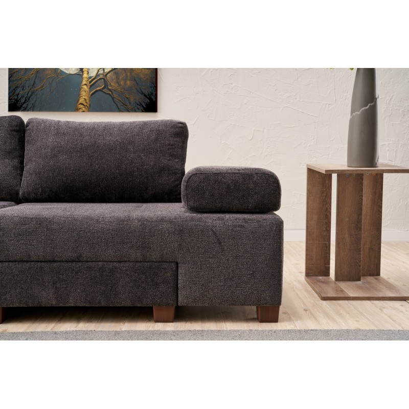 3-Seat Sofa-Bed Perenna Chenille - Anthracite Anthracite