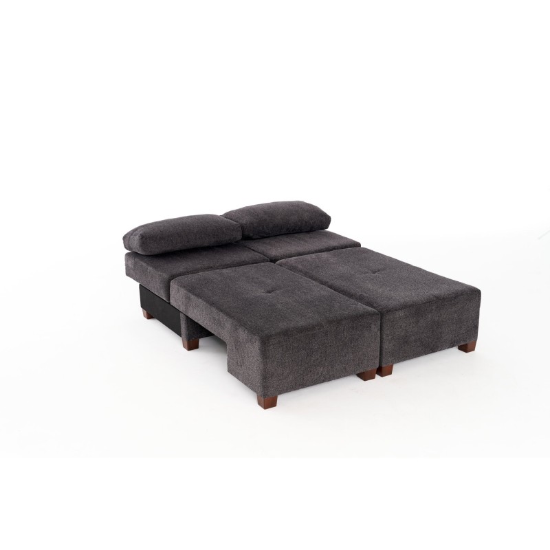 3-Seat Sofa-Bed Perenna Chenille - Anthracite Anthracite