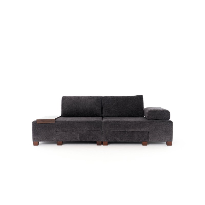 3-Seat Sofa-Bed Perenna Chenille - Anthracite Anthracite