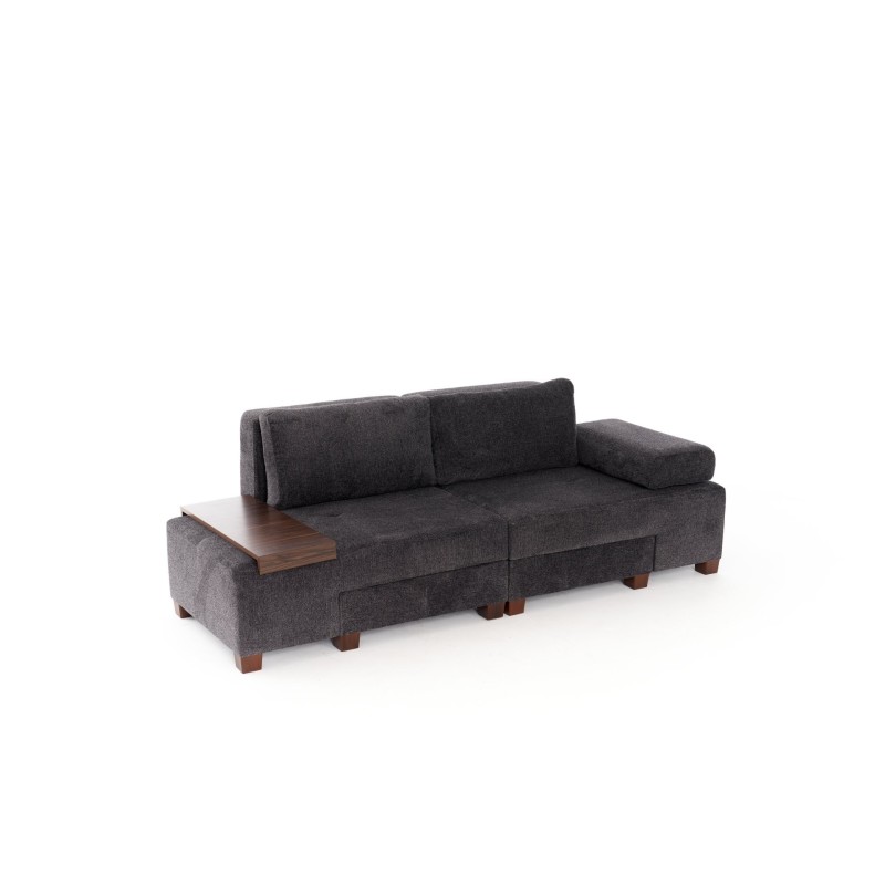 3-Seat Sofa-Bed Perenna Chenille - Anthracite Anthracite