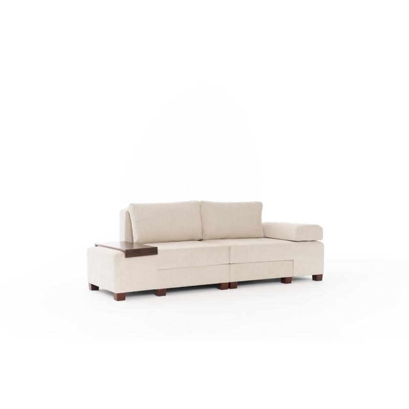 3-Seat Sofa-Bed Perenna Chenille - Cream Cream