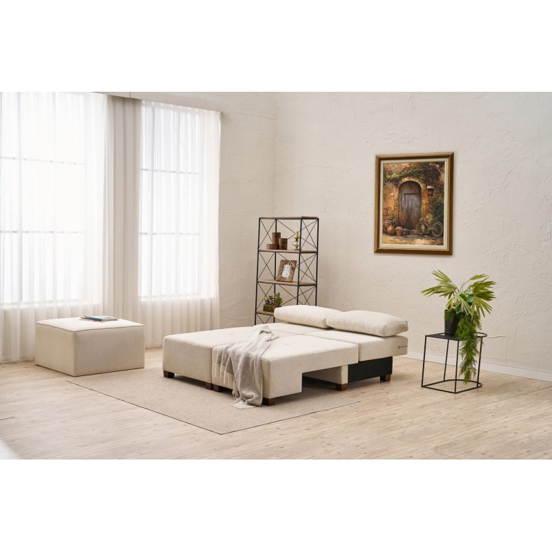 3-Seat Sofa-Bed Perenna Chenille - Cream Cream