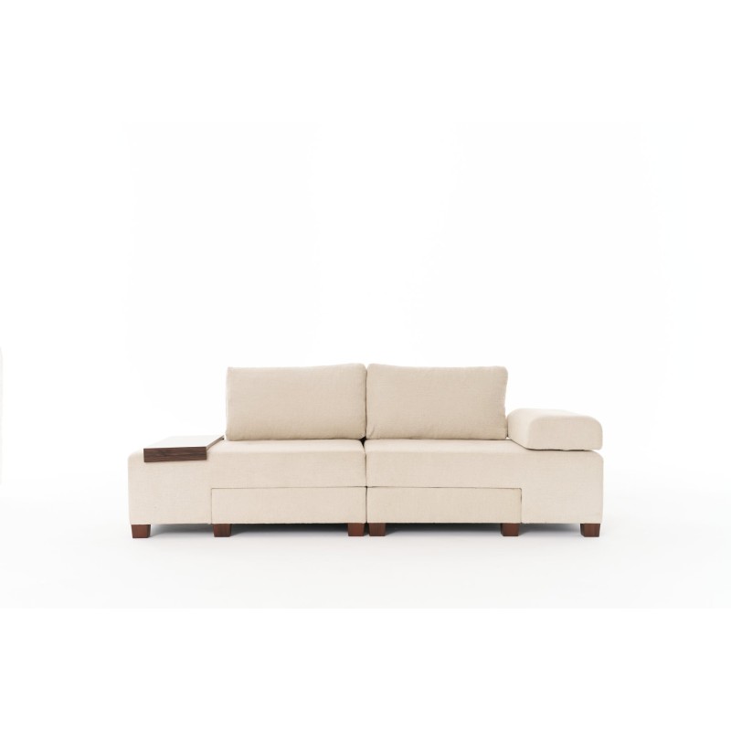 3-Seat Sofa-Bed Perenna Chenille - Cream Cream