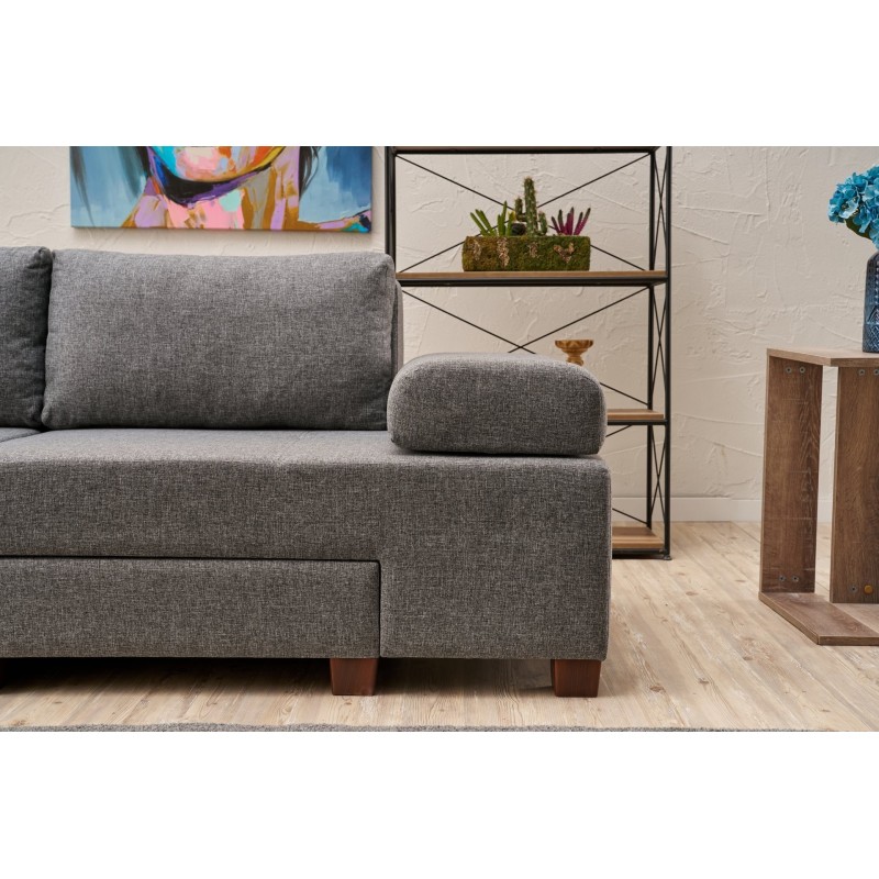 3-Seat Sofa-Bed Perenna Linen - Grey Grey