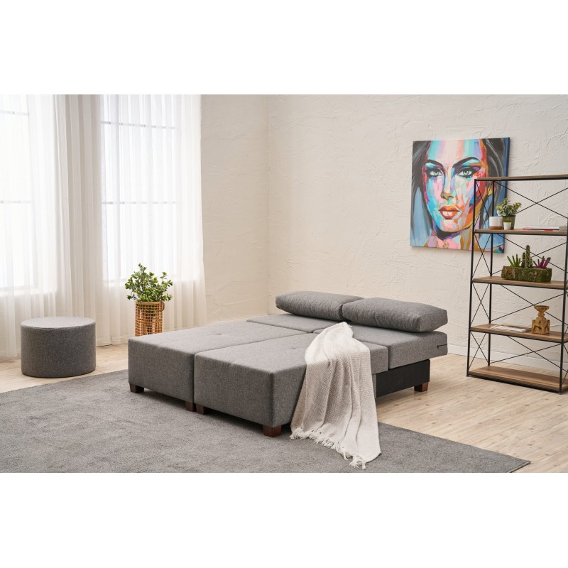 3-Seat Sofa-Bed Perenna Linen - Grey Grey