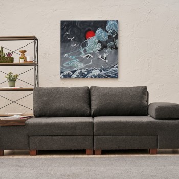 3-Seat Sofa-Bed Perenna Linen - Anthracite Anthracite