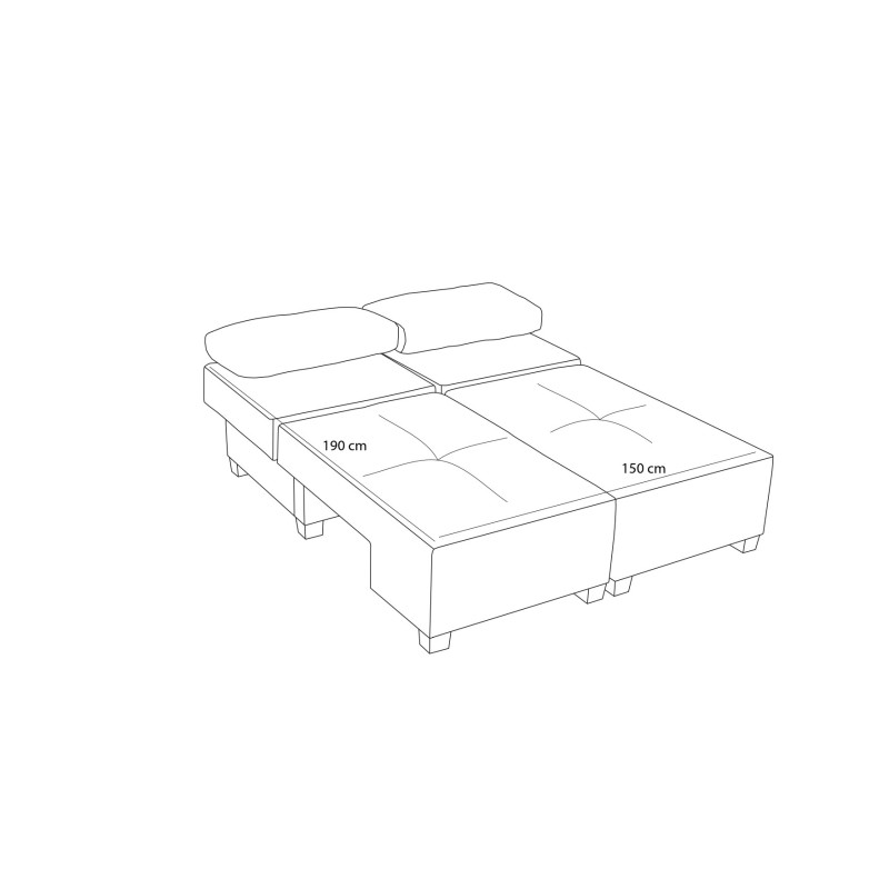 3-Seat Sofa-Bed Perenna Linen - Anthracite Anthracite