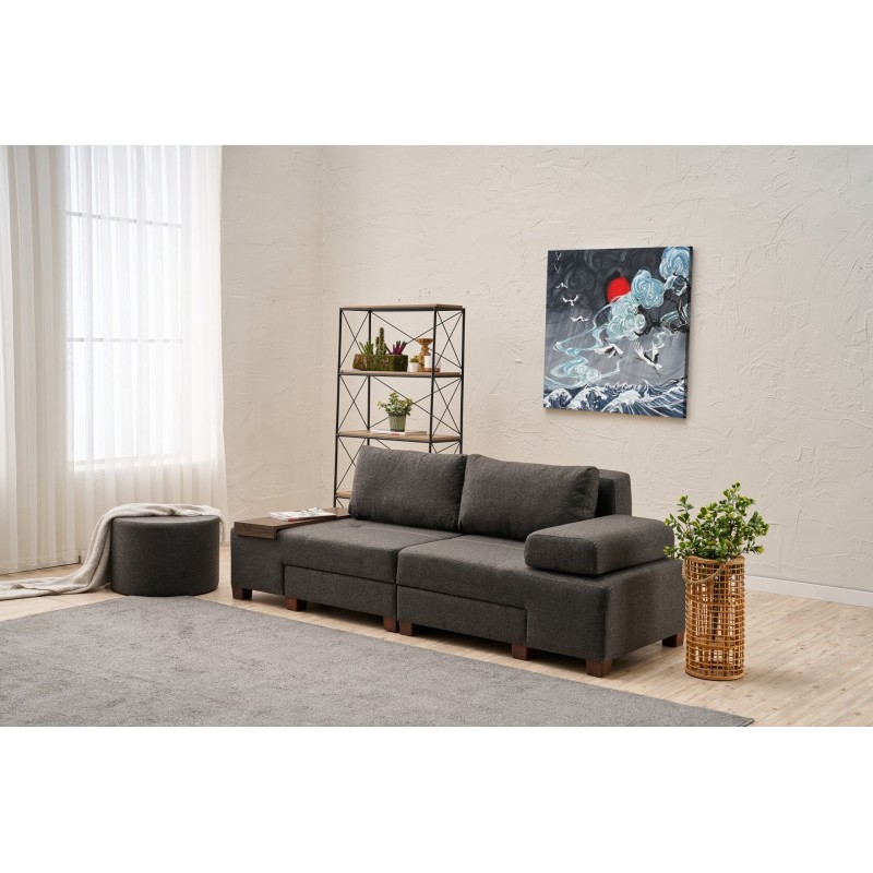 3-Seat Sofa-Bed Perenna Linen - Anthracite Anthracite
