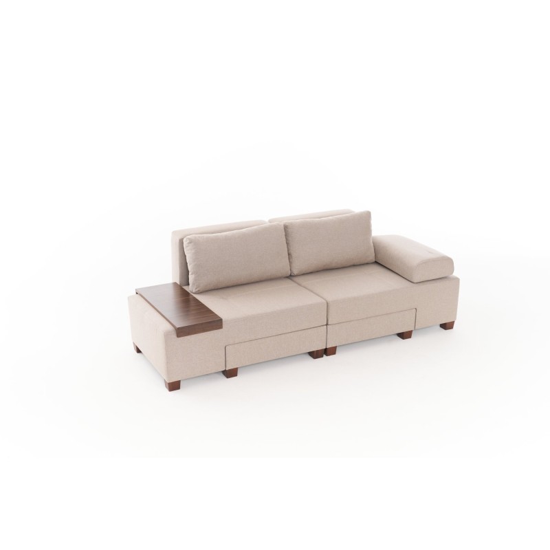 3-Seat Sofa-Bed Perenna Linen - Cream Cream