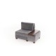 1-Seat Sofa-Bed Perenna Chenille Right - Grey Grey 1-Seat Sofa-Bed Perenna Chenille Right - Grey Grey