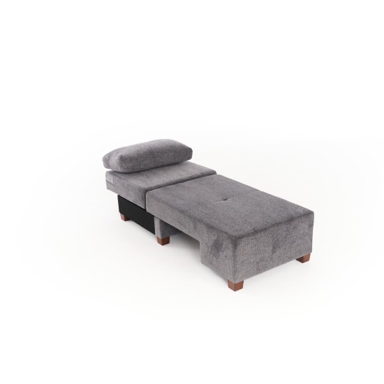 1-Seat Sofa-Bed Perenna Chenille Right - Grey Grey 1-Seat Sofa-Bed Perenna Chenille Right - Grey Grey