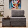 1-Seat Sofa-Bed Perenna Chenille Left - Grey Grey