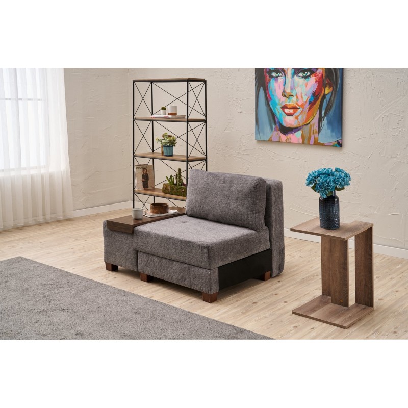 1-Seat Sofa-Bed Perenna Chenille Left - Grey Grey