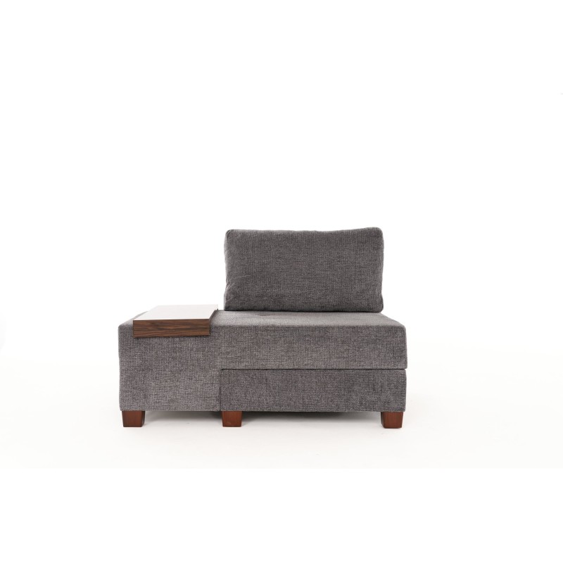 1-Seat Sofa-Bed Perenna Chenille Left - Grey Grey