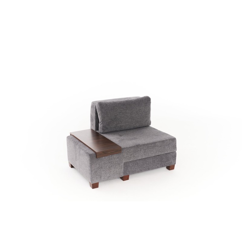 1-Seat Sofa-Bed Perenna Chenille Left - Grey Grey