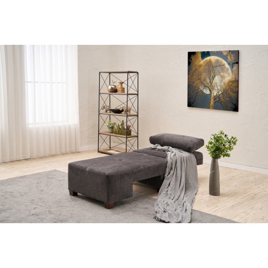 1-Seat Sofa-Bed Perenna Chenille Right - Anthracite Anthracite