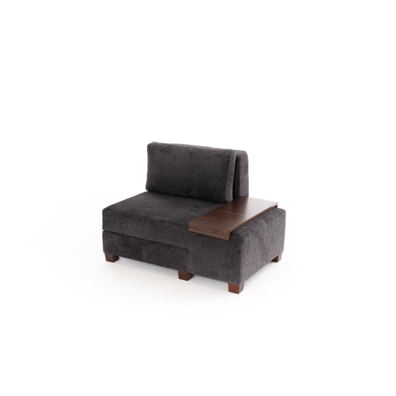 1-Seat Sofa-Bed Perenna Chenille Right - Anthracite Anthracite