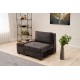 1-Seat Sofa-Bed Perenna Chenille Left - Anthracite Anthracite