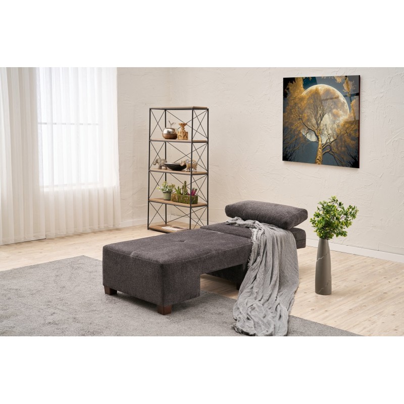 1-Seat Sofa-Bed Perenna Chenille Left - Anthracite Anthracite