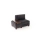 1-Seat Sofa-Bed Perenna Chenille Left - Anthracite Anthracite
