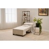 1-Seat Sofa-Bed Perenna Chenille Right - Cream Cream