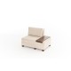 1-Seat Sofa-Bed Perenna Chenille Right - Cream Cream 1-Seat Sofa-Bed Perenna Chenille Right - Cream Cream