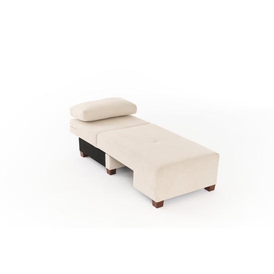 1-Seat Sofa-Bed Perenna Chenille Left - Cream Cream 1-Seat Sofa-Bed Perenna Chenille Left - Cream Cream