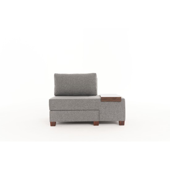 1-Seat Sofa-Bed Perenna Linen Right - Grey Grey 1-Seat Sofa-Bed Perenna Linen Right - Grey Grey