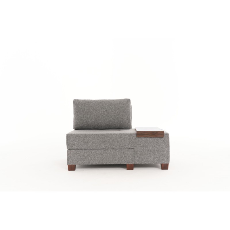 1-Seat Sofa-Bed Perenna Linen Right - Grey Grey