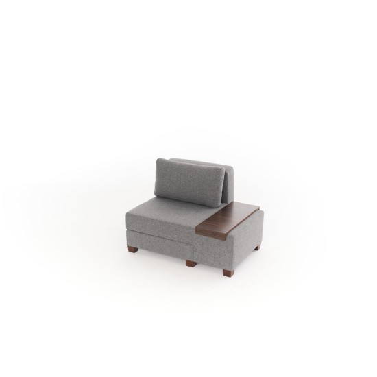 1-Seat Sofa-Bed Perenna Linen Right - Grey Grey 1-Seat Sofa-Bed Perenna Linen Right - Grey Grey