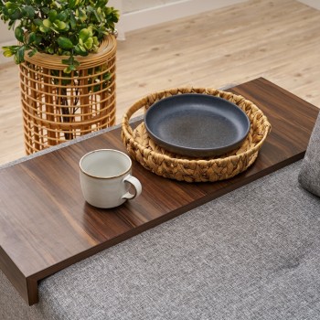 1-Seat Sofa-Bed Perenna Linen Left - Grey Grey