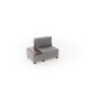 1-Seat Sofa-Bed Perenna Linen Left - Grey Grey