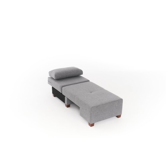 1-Seat Sofa-Bed Perenna Linen Left - Grey Grey