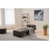 1-Seat Sofa-Bed Perenna Linen Right - Anthracite Anthracite