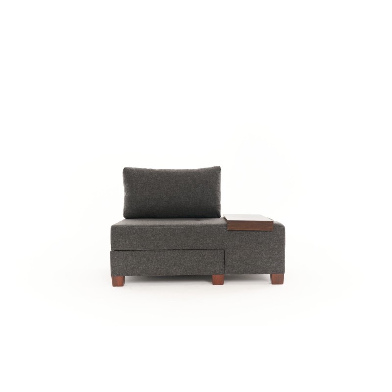 1-Seat Sofa-Bed Perenna Linen Right - Anthracite Anthracite