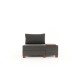 1-Seat Sofa-Bed Perenna Linen Right - Anthracite Anthracite