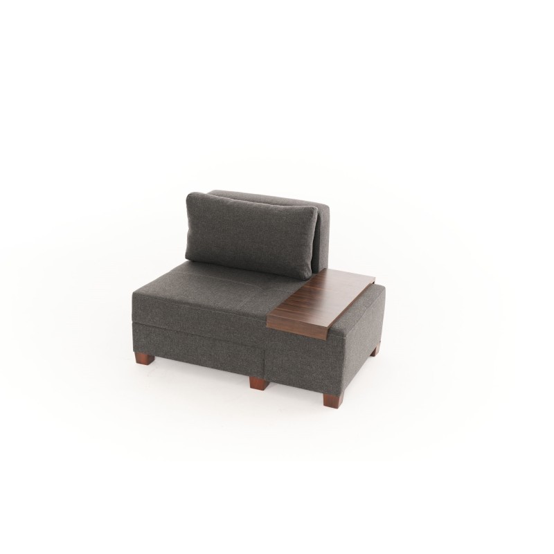 1-Seat Sofa-Bed Perenna Linen Right - Anthracite Anthracite