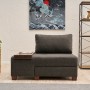 1-Seat Sofa-Bed Perenna Linen Left - Anthracite Anthracite