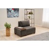 1-Seat Sofa-Bed Perenna Linen Left - Anthracite Anthracite
