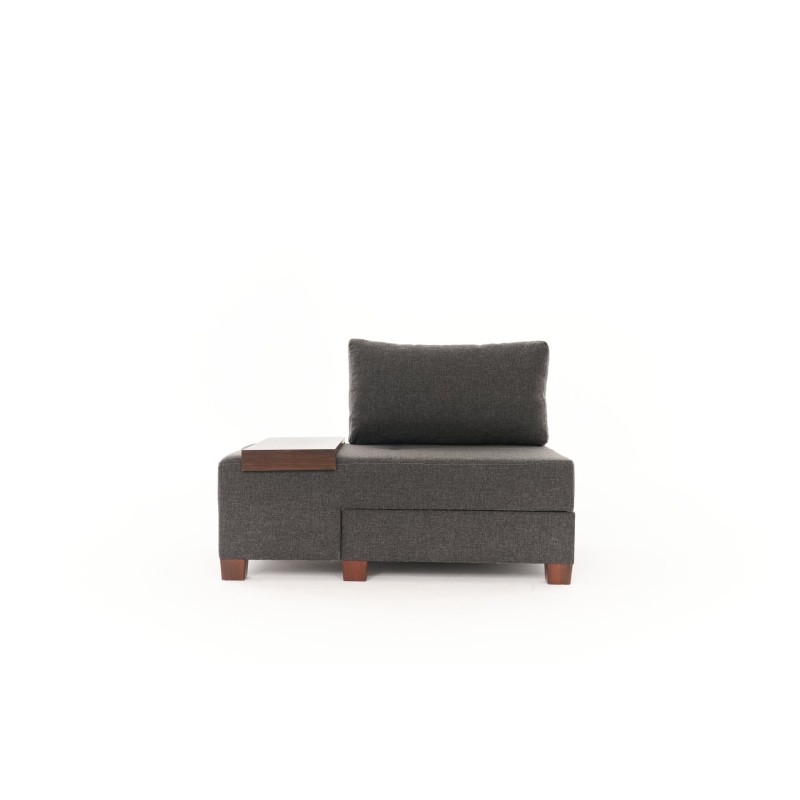 1-Seat Sofa-Bed Perenna Linen Left - Anthracite Anthracite