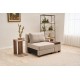 1-Seat Sofa-Bed Perenna Linen Right - Cream Cream 1-Seat Sofa-Bed Perenna Linen Right - Cream Cream