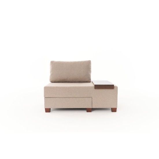 1-Seat Sofa-Bed Perenna Linen Right - Cream Cream 1-Seat Sofa-Bed Perenna Linen Right - Cream Cream