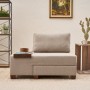 1-Seat Sofa-Bed Perenna Linen Left - Cream Cream