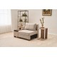1-Seat Sofa-Bed Perenna Linen Left - Cream Cream