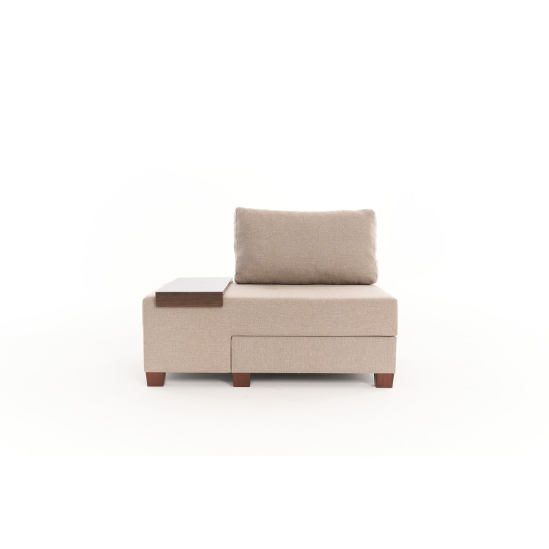 1-Seat Sofa-Bed Perenna Linen Left - Cream Cream